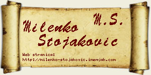 Milenko Stojaković vizit kartica
